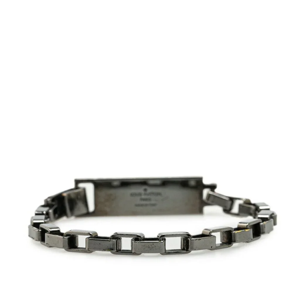 LOUIS VUITTON Silver Damier Charm Bracelet
